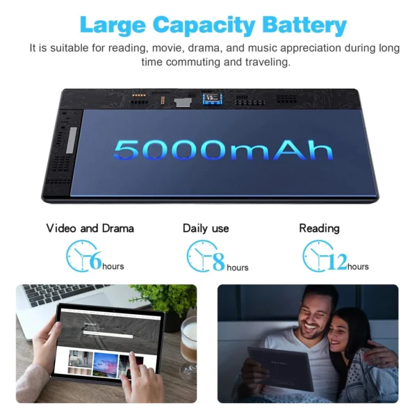 PRITOM Android 10 Tablet 10.1 Polegada 2GB RAM 64GB ROM Processador - Image 4