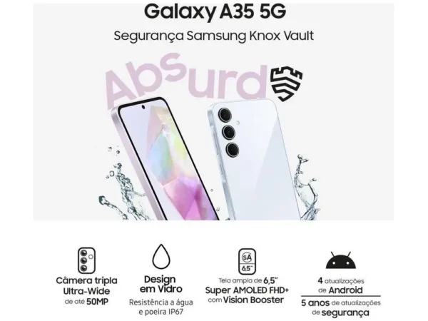 Smartphone Samsung Galaxy A35 256GB Azul Escuro 5G 8GB RAM 6,6" - Image 6