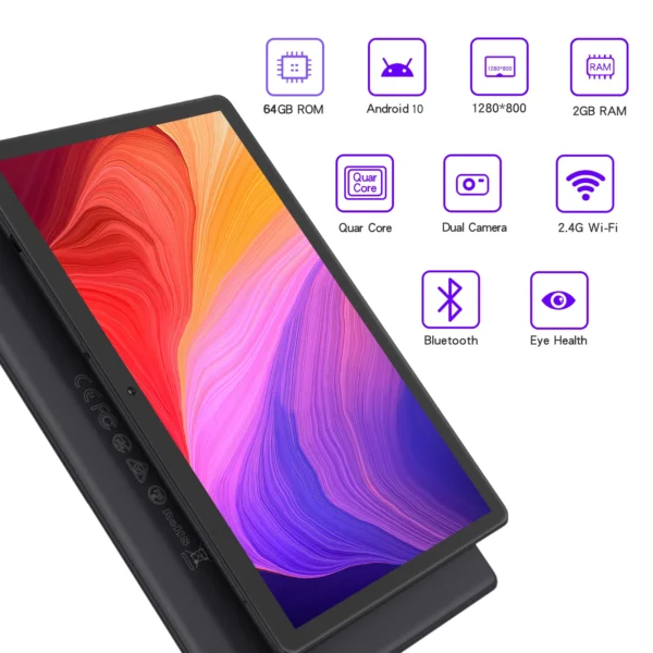 PRITOM-Tablet PC com slot SIM, Android 10, 64 GB, Quad Core - Image 3
