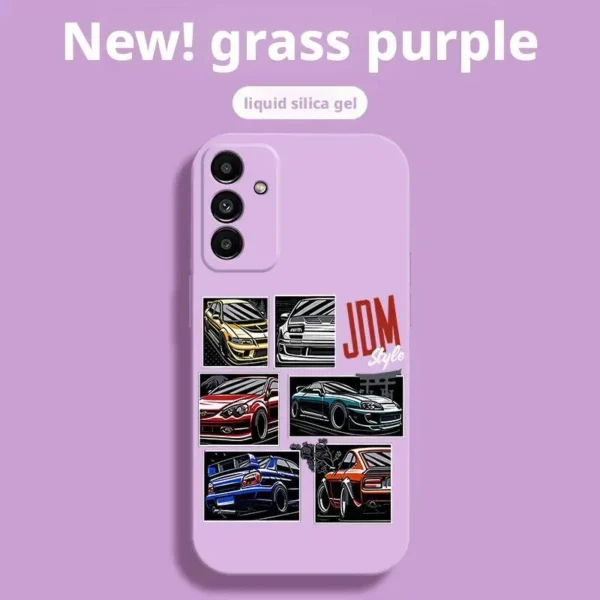 Capa de telefone de silicone líquido para carro de corrida, para samsung galaxy a55 a35 a25 a15 a05 a56 a36 a26 a16 a06 a54 a34 a24 a14 a53 a33 capa - Image 3