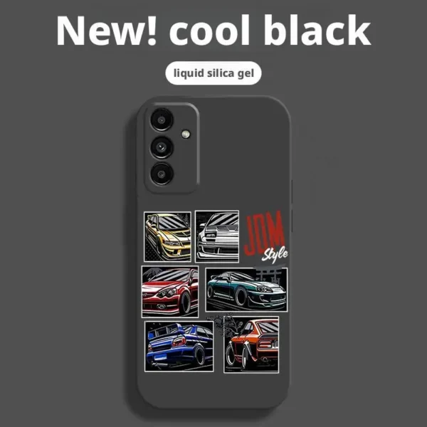 Capa de telefone de silicone líquido para carro de corrida, para samsung galaxy a55 a35 a25 a15 a05 a56 a36 a26 a16 a06 a54 a34 a24 a14 a53 a33 capa - Image 4