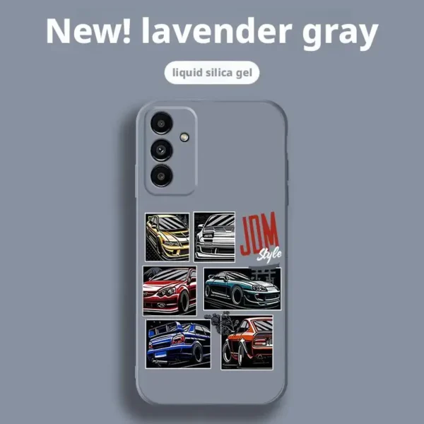 Capa de telefone de silicone líquido para carro de corrida, para samsung galaxy a55 a35 a25 a15 a05 a56 a36 a26 a16 a06 a54 a34 a24 a14 a53 a33 capa